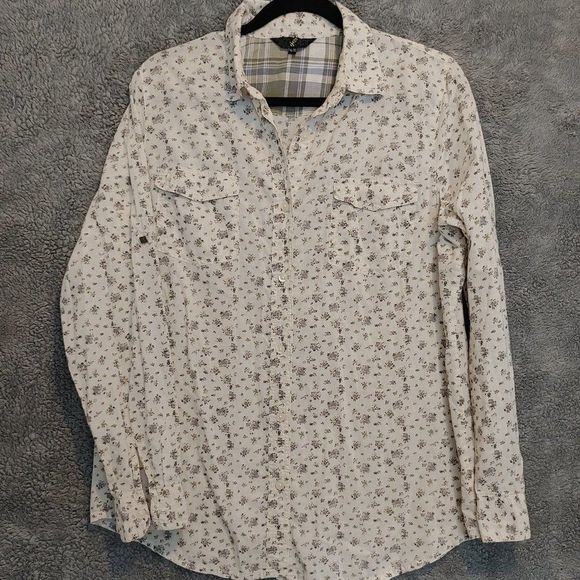 🐸2/$20  100% Cotton Button Down Blouse - Picture 1 of 8
